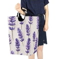 thumbnail image 4 of Yayeee Freestanding Laundry Hamper with Handle Collapsible Large Storage Basket for Clothes, Lavender Pattern, 4 of 7