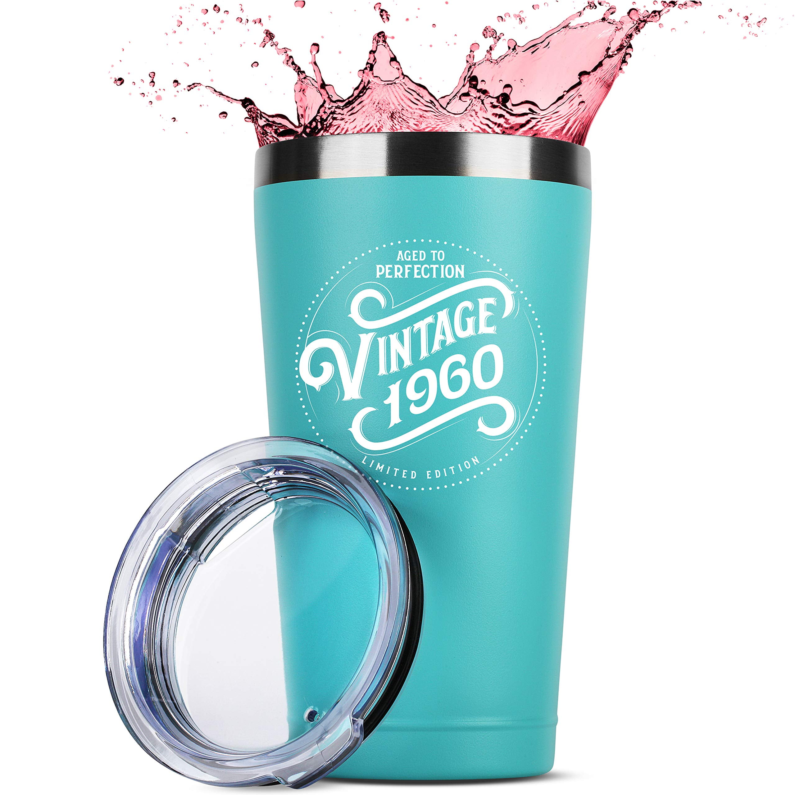 60 and Fabulous Tumbler for Women, Sixty and Fabulous Wine Tumbler