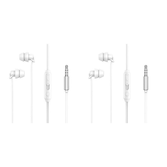 Kearding Auriculares antirruido para dormir Auriculares Auriculares universales Doble 3,5 mm Blanco Doble 3.5mm Blanco 2Conjunto