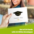 thumbnail image 4 of Graduation Cards 2026 – Thank You Card - Cute & Stylish Greeting, Appreciation, Celebratory Greeting Card | 4.25 x 5.5” When Folded (A2 Size) | 80lb Cover (216gsm) | 25 per Pack (Class of 2026), 4 of 6