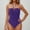 Purple, variant on HaoXianJian One - piece Swimsuit for Women Ruffled Backless BodySuits Strapless Drawtring Fashion Solid Color Swimming Swimwear Ladies Bathing Suits Slim Swim Suits