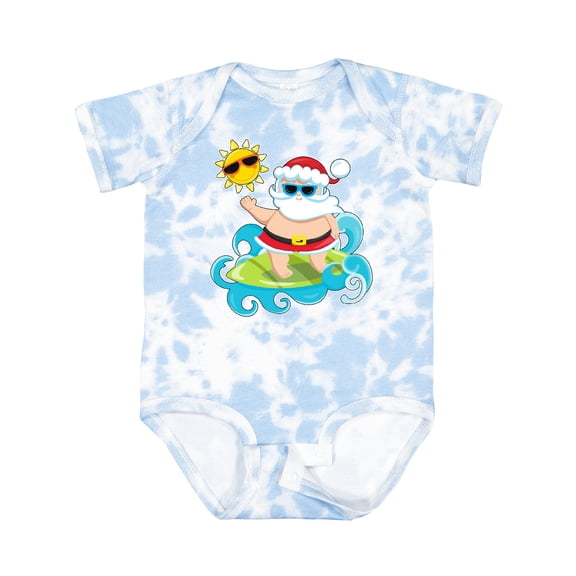 Inktastic Surfing Santa Boys or Girls Baby Bodysuit