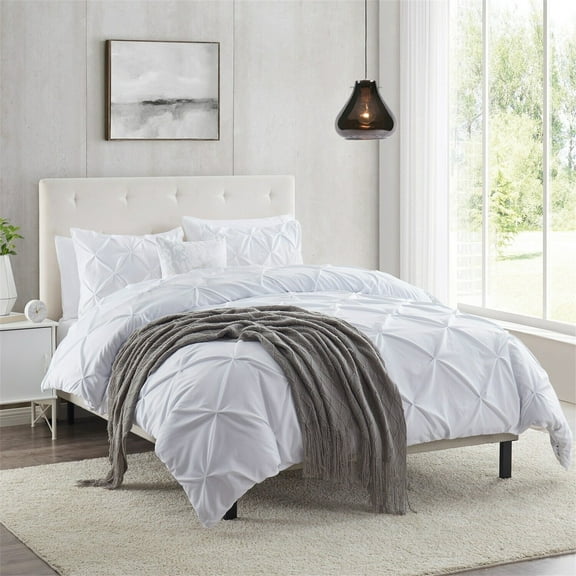 YouLoveIt 3 Piece King Twin Queen Size Comforter Set Pinch Pleat Style Down Alternative Comforter Set Super Soft Microfiber Bedding Comforters Sets