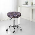 thumbnail image 7 of Bingfone Snake And Floral Padded Round Bar Stool Cover Cushion with Elastic Fabric Round Chair Seat - Snake And Floral, 7 of 7
