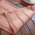 thumbnail image 4 of shiyou-Macrame Table Runner Pure Pink Boho Table Runners with Tassels Hand Woven Cotton Table Runner Rustic Farmhouse Table Runners for Bohemian Kitchen Dining Table(12x71in), 4 of 4