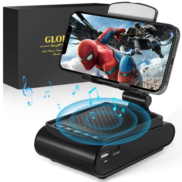 Soporte para teléfono celular con altavoz Bluetooth inalámbrico GLOPUS