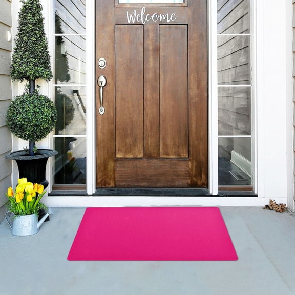 Iauyy Doormat Outdoor Indoor Non-Slip Washable Welcome Mat,Low-Profile 32x20in Door Mat for Pet Mat Front Back Door and Entryway,Broad and Solid