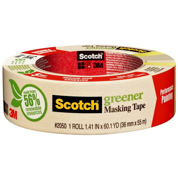 36mm x 55 Masking Tape for General Painting 2050-1.5B 1.41 in x 60 yd R Scotch 