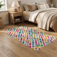thumbnail image 2 of ODIKA 5'x7' Vibrant Multicolor Geometric Bliss Washable Area Rug Dynamic Abstract Patterns for Modern Spaces for Small Living Room, Bedroom, Easy Care, Non-Shedding, Pet Friendly, 2 of 7
