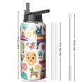 thumbnail image 4 of Halloween Ghost Tumbler 32oz with Handle and Straw – Stainless Steel Coffee Mug – Spooky Cute Pumpkin Skull Design – Insulated Cup Holiday Gift for Women Men, 4 of 5