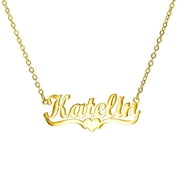 Personalized Name Necklace,Custom Name Necklace Stainless Steel Jewelry Custom Heart Necklace Women Customized Gift for Her