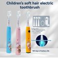 thumbnail image 5 of Cepillo de dientes eléctrico para niños ultrasónico inteligente tipo-c recargable DuPont cerdas suaves sensibles bebé 3-12 años, 5 of 5