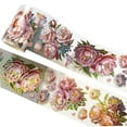 thumbnail image 1 of Tnarru Pet Washi Tape Creative Decorative Masking Tape for Card Gift Wrapping Diary Red Peony, 1 of 8