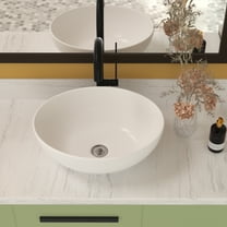 Modern Bathroom Vanity 16x13 Inch White Ceramic Oval Vessel Bathroom Sink,Wooden Bathroom Vanity