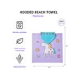 thumbnail image 2 of Usaibhir Hooded Kids Beach Towels - Toddler Bath Towel Girls Boys Swim Cover-ups for Ages 3 to 7 Kids Pool Towels Quick Dry Lightweight Soft Microfiber Poncho 23.6x47.2 inch, 2 of 8