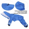 thumbnail image 3 of Small Dog Raincoat, Polyester Waterproofing Hooded Dog Rain Jacket Slicker Poncho Jumpsuit for Puppy Small Pets, Rain Coat with Traction Rope Buckle, 3 of 7