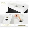 thumbnail image 5 of DWVO 16 Inch Bathroom Vanity Sink Combo for Small Space, Freestanding Bathroom Cabinet with Undermount Sink, Modern Bathroom Storage Vanity Soft-Close Doors, Black, 5 of 14