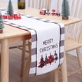 thumbnail image 4 of Christmas Tablecloth Double Layer Letter Print Elk Pattern Festive Pine Cone Decor Decorative Cloth Santa Claus Table Runner for Christmas, 4 of 4