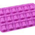thumbnail image 3 of Molde de chocolate con forma de hueso, 18 piezas, molde para galletas con forma de hueso de perro, molde para jabón de manos, molde para pudín con rejilla de hielo (púrpura), 3 of 5