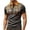 Grey, variant on Men's Retro Color Block Striped Short Sleeve Polo Shirt, Classic Lapel 3 Button Placket Vintage Pique Knit Golf Tee, Casual Breathable Summer Polo Top for Men Daily Smart Casual Wear Sizes S-5XL