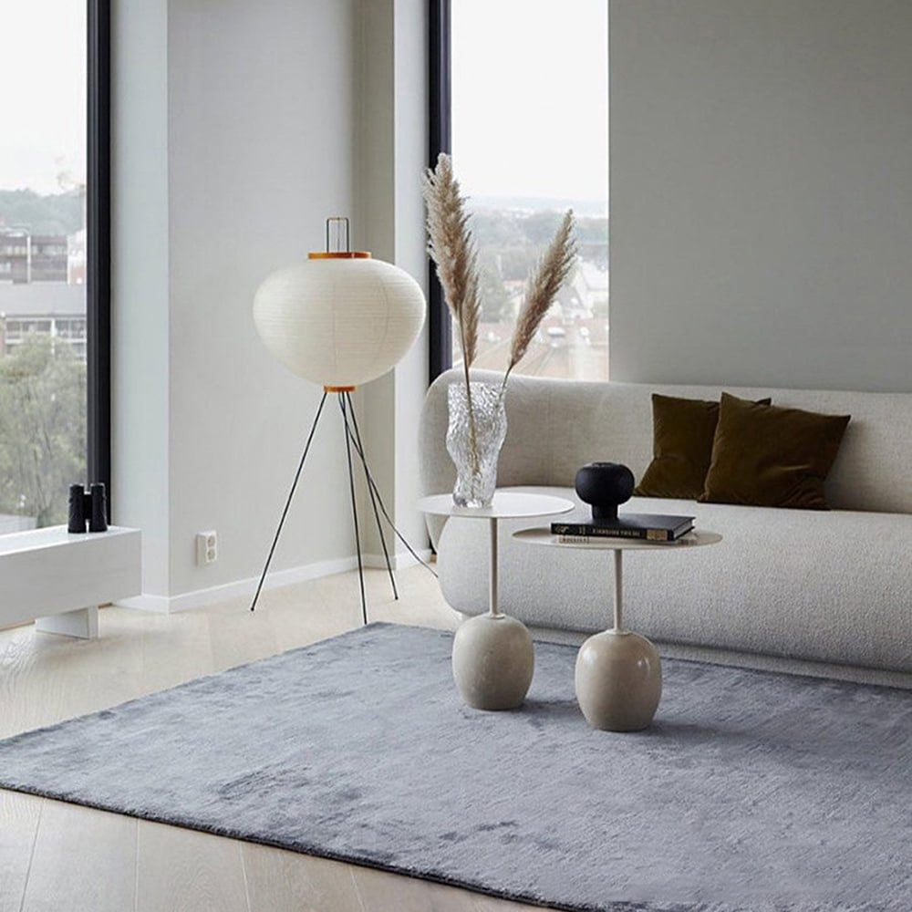 Elinkume Handmade rice paper modern floor lamp for bedroom, living room and office (bulb not included).