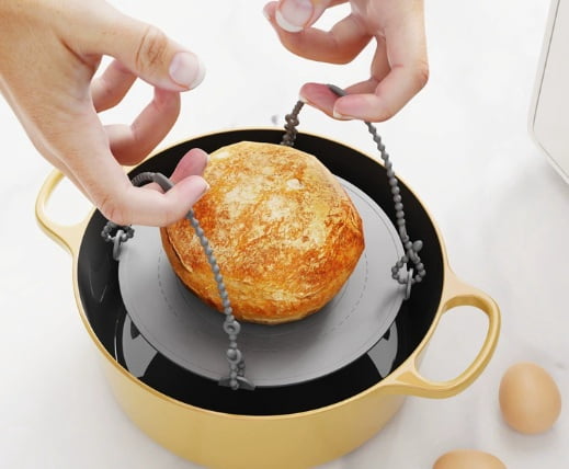2 silicone bread straps, round and square bread baking mats, heat-insulating and anti-scalding Dutch oven mats
