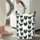 thumbnail image 5 of Fotbe Retro Rooster Cesto de Ropa con Asas, Cesto Impermeable de Gran Capacidad, Bolsa de Lavado para Dormitorio, Cesto de Ropa con Ruedas y Asas-Medium, 5 of 6