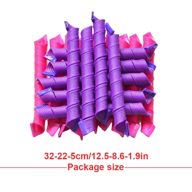 1 Ensemble Rouleau à Cheveux Service Longue Durée Fonction Puissante Aide Utile Boucleurs Design Unique Boucleur de Coiffure pour Cheveux Longs Rouge Rose+violet Foncé