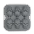thumbnail image 2 of Ice Mold Happydeer Skull Ice Cube Mold 6-Cavity Silicone Ice Tray for Whiskey Cocktails (Grey), 2 of 12