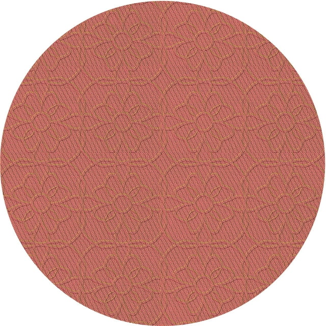 Ahgly Company Tapis d'Intérieur Lavables en Machine, Ronds, Rouges, Pamplemousses de Transition, Ronds de 3 Pi
