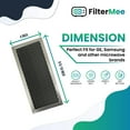 thumbnail image 3 of Lot de 2 FilterMee Filtre à Charbon de Marque Compatible avec le Modèle de Four à Micro-Ondes Samsung ME18H704SFS, 3 of 6