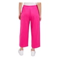 thumbnail image 2 of RILEY&RAE Womens Pink Stretch Tie Drawstring-waist Ankle Wide Leg Pants XS, 2 of 4