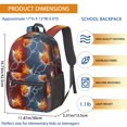 thumbnail image 3 of Basketball and Lightning Red Pattern 17" School Backpacks for Teens,Waterproof Oxford Fabric,S-Shape Padded Straps for School,Travel,Hiking,Camping, 3 of 6