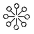 thumbnail image 4 of Uxcell 0.11"x0.87" Small Screw Eye Hooks Self Tapping Screws Carbon Steel Black 80Pcs, 4 of 5