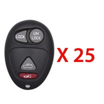 AKS KEYS Replacement Keyless Remote Fob for GM 2001 - 2007 4B FCC# L2C0007T (25 Pack)