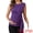 Purple, variant on DARING DIVA Women's Tie Front Belted Cap Sleeve Maternity Blouse S Purple