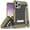 Brown, variant on Tri-Shield Series for iPhone 13 Pro Case, Tri-Shield [Military Grade] Rugged Cover with Metal Kickstand [Includes Wrist Strap Lanyard] - Blue