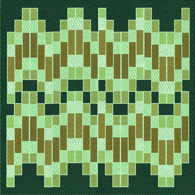Ahgly Company Tapis d'Intérieur Lavables en Machine, Carrés de Transition, Zone Verte de l'Armée, 4' Carré