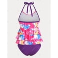 thumbnail image 2 of Traje de Tankini de Talla Grande con Estampado Rosegal Camisetas tallas grandes, 2 of 5