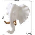 thumbnail image 4 of Gancho con forma de animal, ganchos para abrigos, llavero de pared, exquisito gancho decorativo para ropa, sombreros, batas de baño, toallas (tamaño: elefante, color: oro blanco), 4 of 4