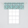 thumbnail image 2 of Ambesonne Ethnic Valance Pack of 2, Traditional Chevron Pattern, 54"X18", Dark Seafoam Teal White, 2 of 4