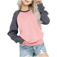 thumbnail image 2 of Toonshare ,Round Neck Drop Shoulder Long Sleeve Sweatshirt for Middle and Big Kids Girls Shirts Size 14-16 Dark Gray, 2 of 5