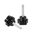 thumbnail image 3 of Uxcell M5 x 15mm Rosca Macho Cabeza de Estrella Galvanizada Negra 5 Paquete, 3 of 5