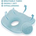 thumbnail image 3 of Reposacabezas para bebé (azul), almohadas para bebé de espuma viscoelástica 3D Almohadas para recién nacidos Almohadas para bebé de cabeza plana Camas para bebé Cochecitos de bebé, 3 of 5