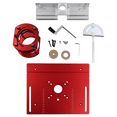 thumbnail image 2 of Woodworking Router Lift Kit Router Table Insert Plate Aluminum for 65mm Diameter Motors W/ Miter Gauge Guide and Bracket,1 x Woodworking Router Lift Kit,Red, 2 of 8