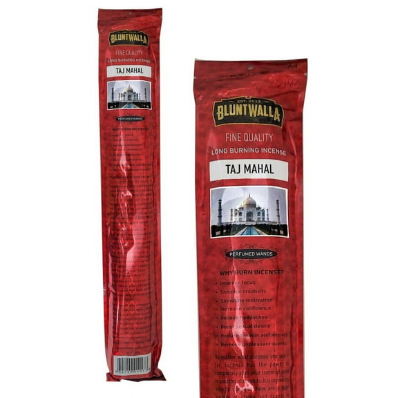 Bluntwalla Fine Quality 19" Jumbo Long Burning Incense Sticks - Taj Mahal Scent