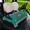 thumbnail image 2 of Golf Cart Seat Covers for 2 Seater,Teal Brown Boho Microfiber Cart Seat Towel Blanket,Abstract Aztec Tribe Ethnic Geometric Absorbent Breathable Non Slip Bench Seats Protector for Golf Course 51"x31", 2 of 9