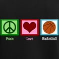 thumbnail image 3 of CafePress - Peace Love Basketball Women's Dark Pajamas - Women's Short Sleeve Print T-Shirt and Pants Dark Cotton Pajama Set, 3 of 7