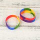 thumbnail image 2 of 10pcs brazalete de silicona pulsera del color del arco iris pulsera suave homosexual moda pulsera única, 2 of 6