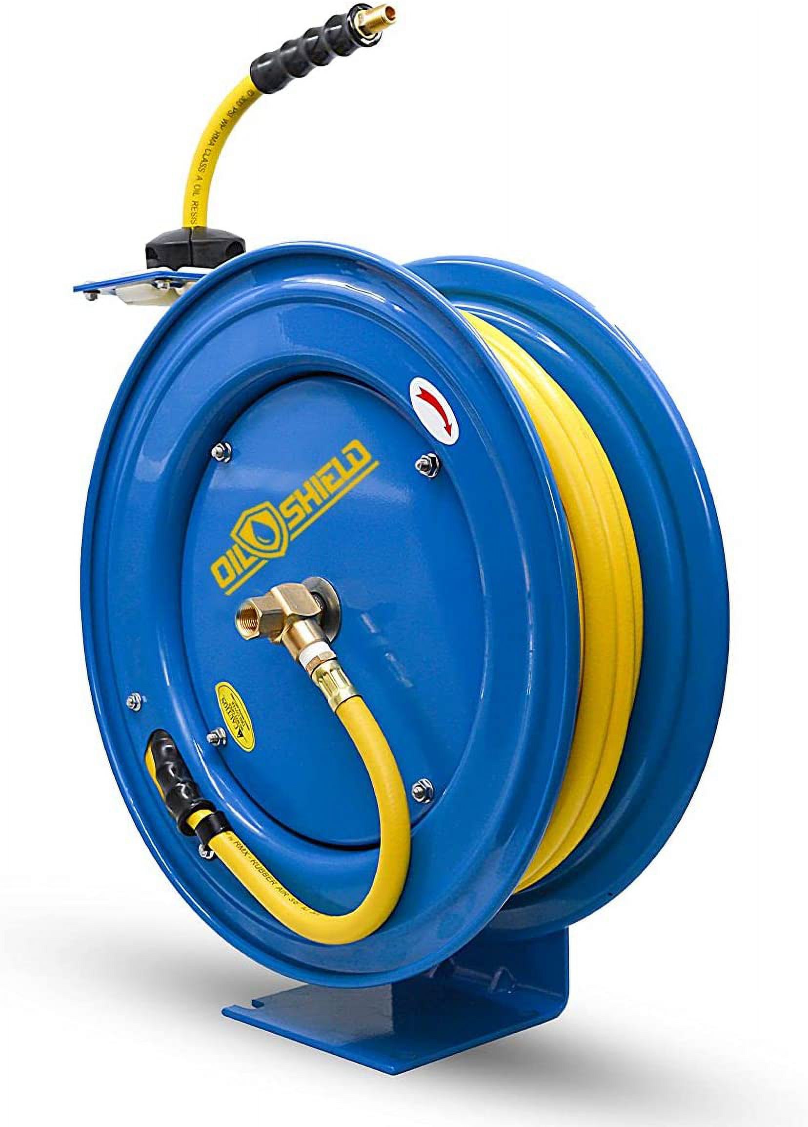 OS Air Hose on 18 Gauge Heavy Duty Reel 3/8" x 50' BluBird